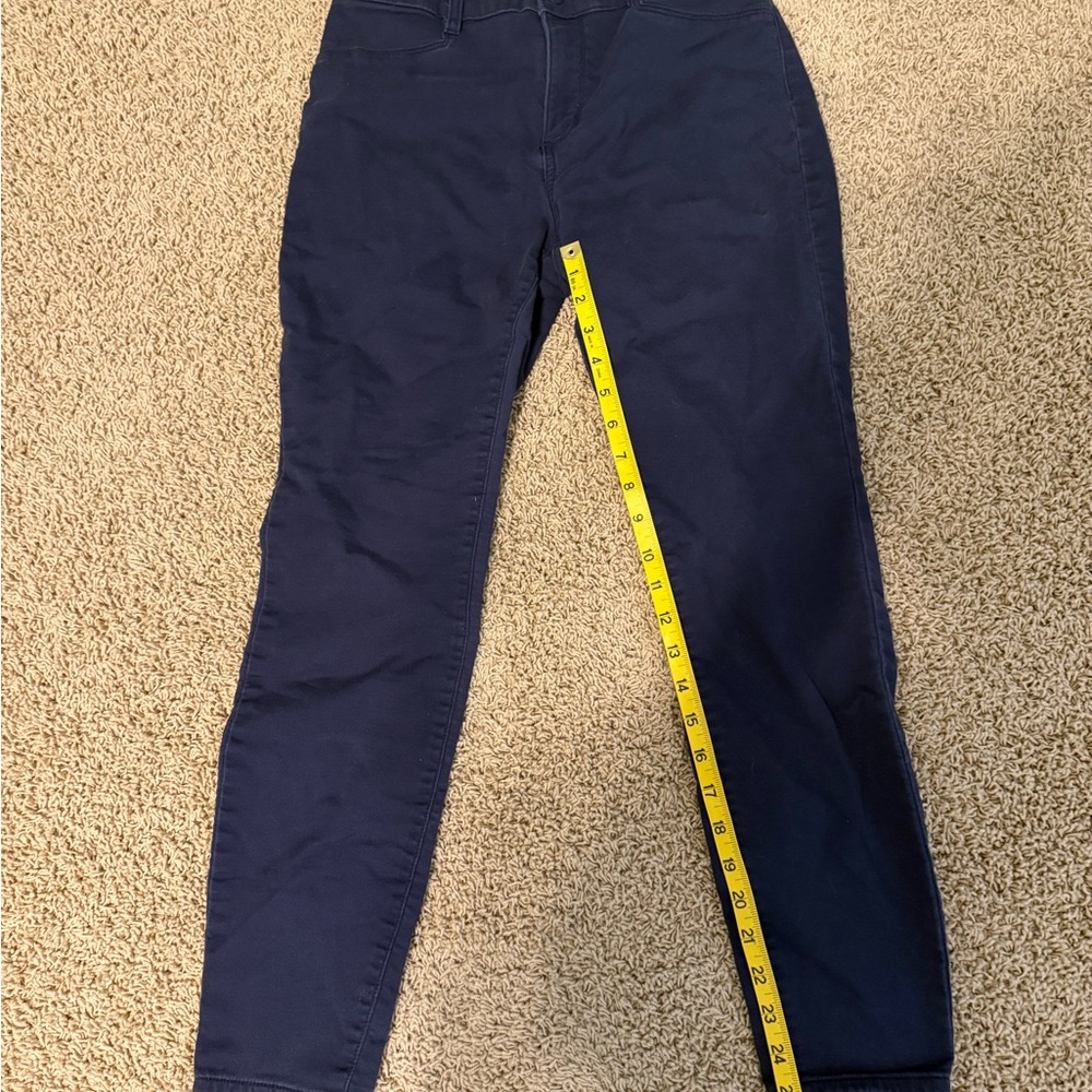 Gap Navy Blue Stretch Skinny Chino Pants Size 10 - Picture 5 of 6